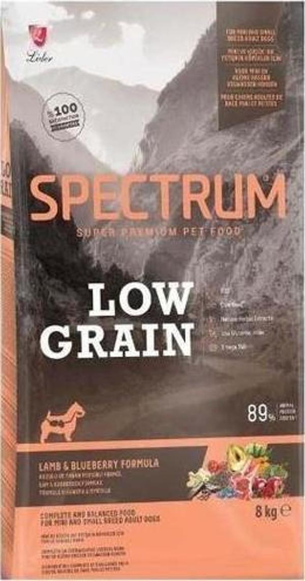 Spectrum Low Grain Kuzu Etli ve Yaban Mersinli Küçük Irk Yetişkin Köpek Maması 8 Kg - Image 1