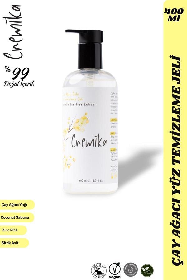 Cremika Saflaştırıcı, Akne Ve Sivilce Karşıtı Yüz Temizleme Jeli, Hindistan Cevizi Sabunu, Çay Ağacı- 400ml - Image 1