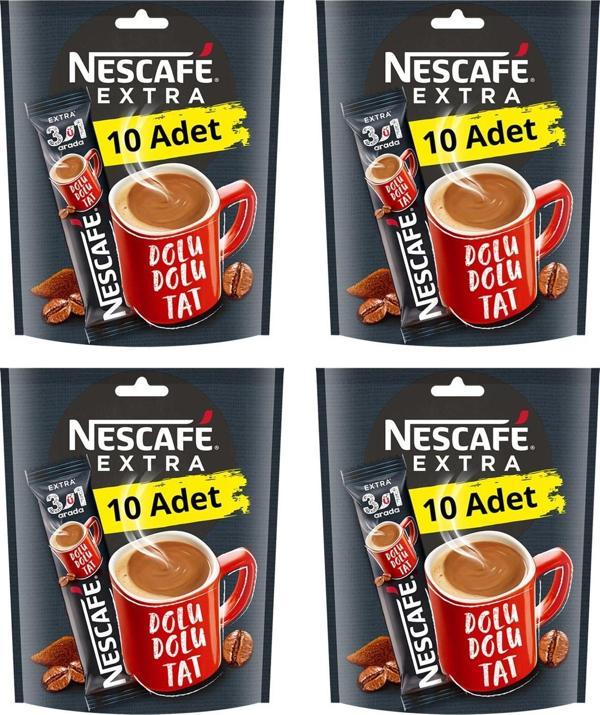 Nescafe 3ü1 Arada Extra 10'lu Ekonomik Paket X 4 Adet - Image 1