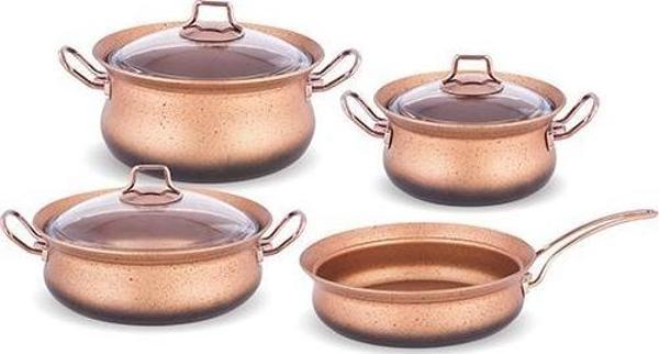 FMS D5006 Efsane İndüksiyon Tabanlı 7 Parça Granit Set Bakır - Image 1