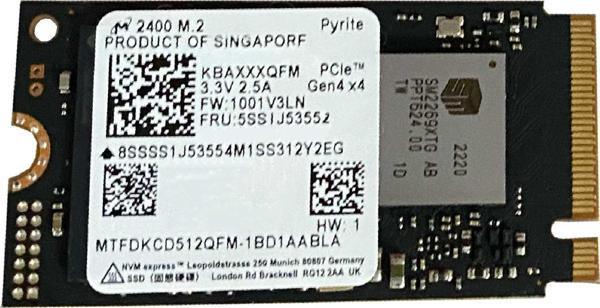 Micron 2400 512GB 22x42 M.2 NVMe SSD - Image 1