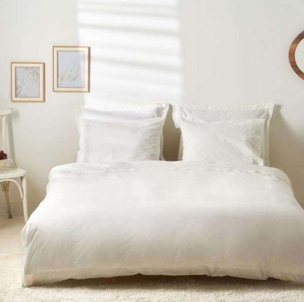 Karaca Home White Collection Mia  Çift Kişilik Nevresim Takımı Dantelli Beyaz - Image 1