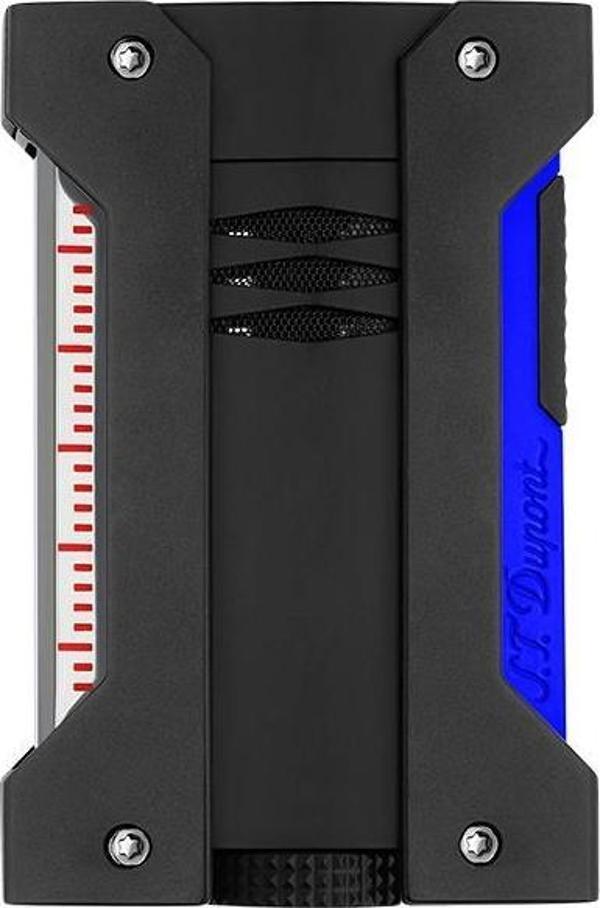 S.T. Dupont Defi Extreme Neon Mavi-Siyah Tek Torch Puro Çakmağı 21416 - Image 1