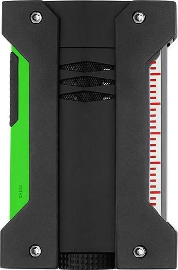 S.T. Dupont Defi Extreme Neon Yeşil-Siyah Tek Torch Puro Çakmağı 21417 - Image 1
