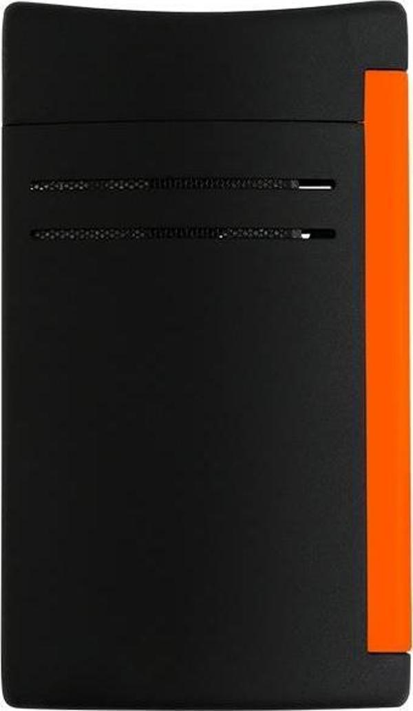 S.T. Dupont Maxijet Lacquered Neon Turuncu-Siyah Puro Çakmağı 20169 - Image 1