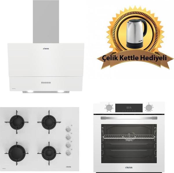 Altus Beyaz Cam Ankastre Set Ala 535 Hw- 159 GWH - 322 W Turbo - Image 1