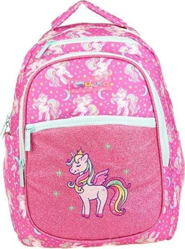 Kaukko Kids Sırt Çantası Simli Nakışlı Unicorn L5140 - Image 1