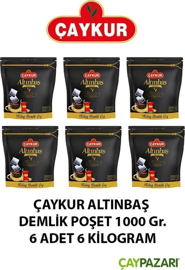 Çaykur Altınbaş Klasik Siyah Kolay Demlik Poşet Çay 6'lı 200 x 5 G - Image 1