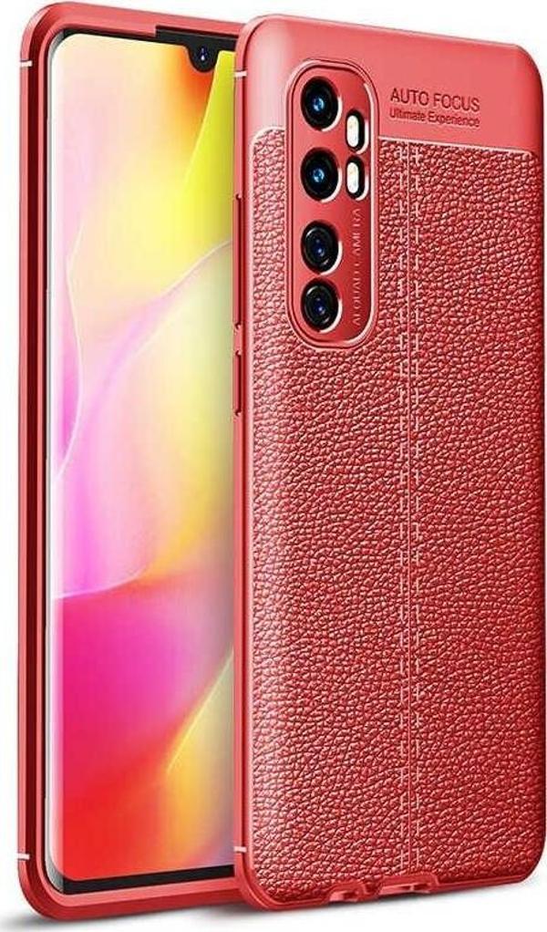 Mi Note 10 Lite Kılıf Deri Desenli Kamera Çıkıntılı Silikon - Image 1