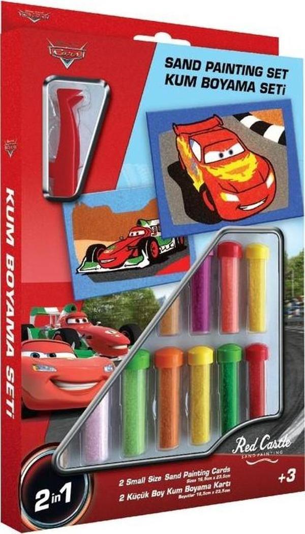 Eğitici ve Eğlenceli Kum Boyama Seti Cars Mcqueen&Francesco DS-06 - Image 1