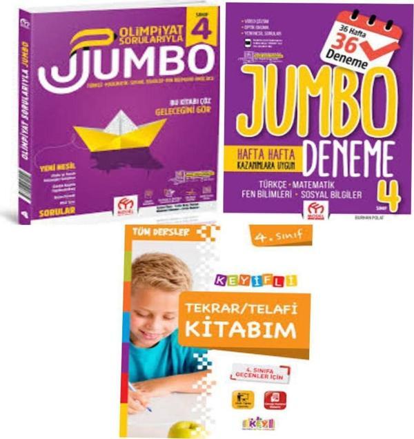 4.Sınıf Olimpiyat Sorularıyla Jumbo Soru Bankası+ Tüm Dersler Deneme Ve Telafi Tekrar Kitabım - Model Eğitim Yayınları - Image 1
