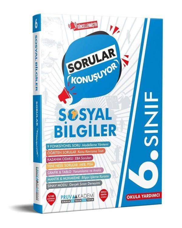 6. Sınıf Sosyal Bilgiler Sorular Konuşuyor Soru Bankası Pruva Akademi - Pruva Akademi - Image 1