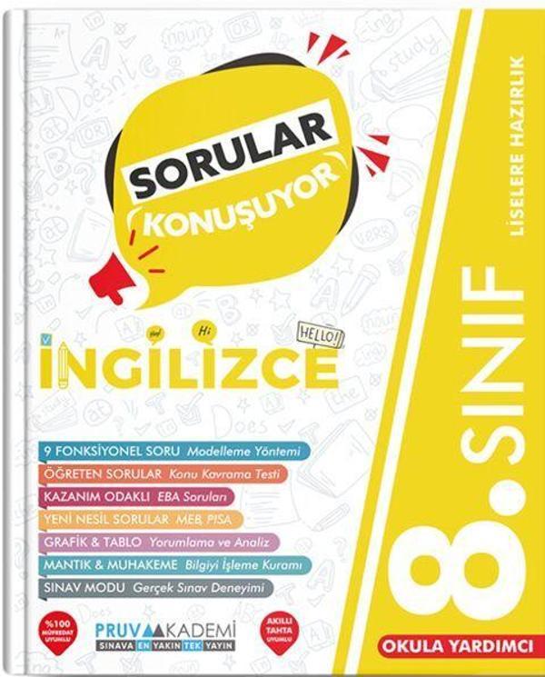 8. Sınıf İngilizce Sorular Konuşuyor Pruva Akademi - Pruva Akademi - Image 1