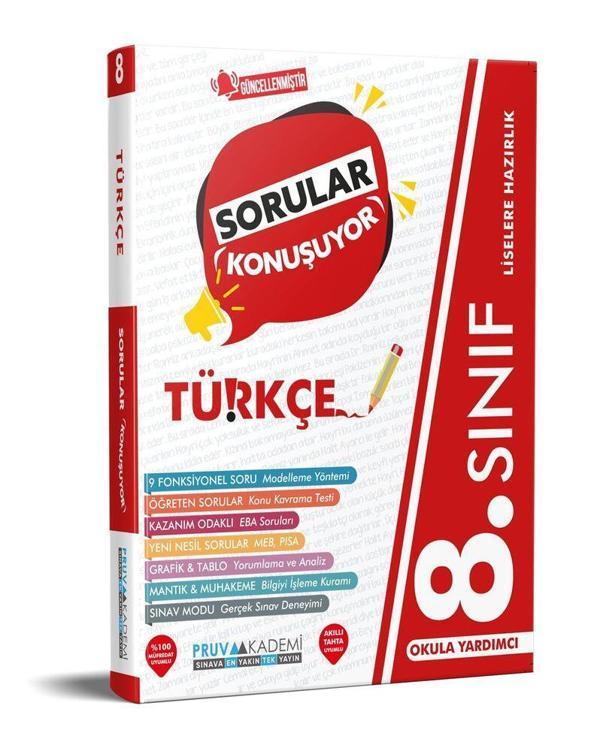 8. Sınıf Türkçe Sorular Konuşuyor Soru Bankası Pruva Akademi - Pruva Akademi - Image 1