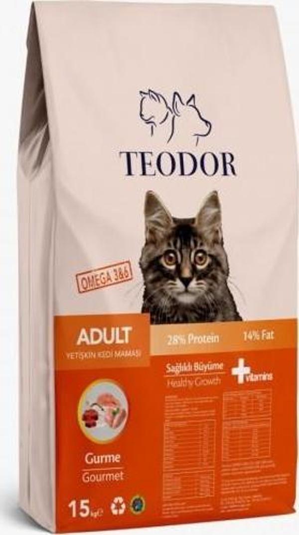 Teodor Yetişkin Kedi Maması Gurme 15 Kg - Image 1