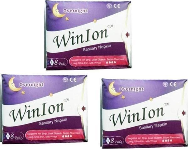 Almawin 3 Adet Winalite Winion Negatif Iyonlu Ped Anyon Kartuşlu Gece Ped - Image 1