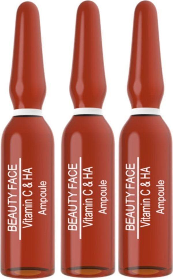 Beauty Face Antioksidan Aydınlatıcı Ve Kırışıklık Karşıtı Vitamin C Hyalüronik Asit Serum 2 ml (3 ADET) - Image 1