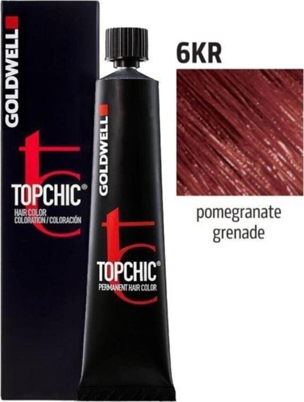 Goldwell 6kr Koyu Kumral Bakır Kızıl Topchic Saç Boyası 6kr Koyu Kumral Bakır Kızılı 60 ml - Image 1