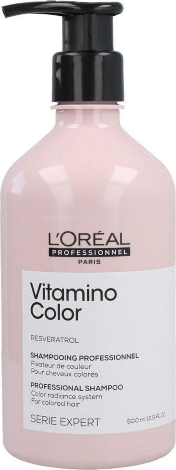 L'oreal Professionnel For Dyed Hair Serie Expert Vitamino Color Radiant Resveratrol Shampoo 500 Ml Bys174 - Image 1