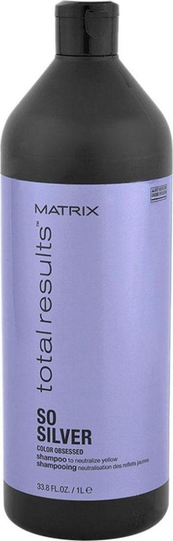 Matrix Total Results So Silver Gri Gümüş Ve Sarı Saçlar Için Renk Koruyucu Mor Şampuan 1000 Ml - Image 1