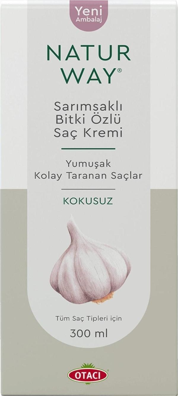 Otacı Naturway Saç Kremi Sarımsaklı Bitki Özlü 300 Ml Kategori: Saç Kremi - Image 1