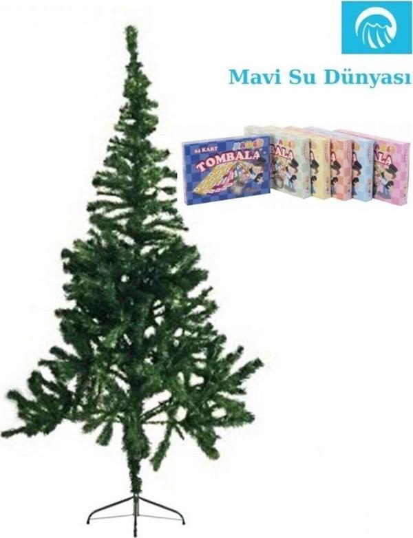 ARISOY Yılbaşı Ağacı 180 Cm - Tombala Hediyeli - Mavi Su Dünyası - Image 1
