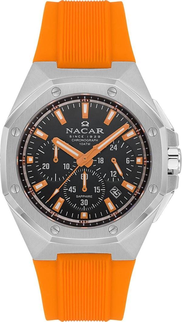 Nacar NC08-29430495-ABS10 Turuncu Silikon Erkek Kol Saati - Image 1