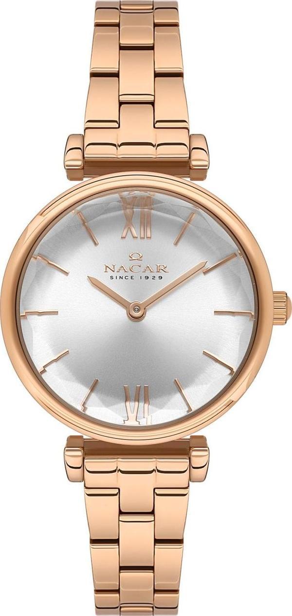 Nacar NC34-3921125-RSM Pembe Metal Band Kadın Kol Saati - Image 1