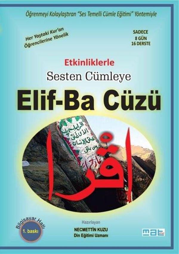 Etkinliklerle Sesten Cümleye Elif-Ba Cüzü - Bilgisayar Hatlı - Mat Kitap - Image 1