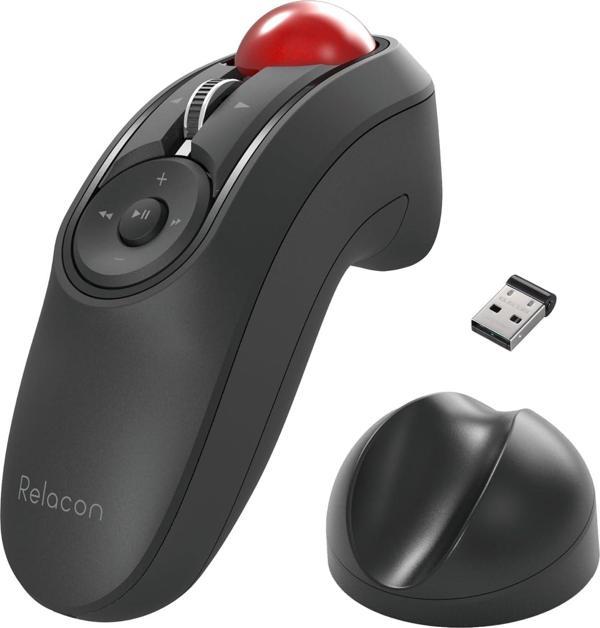 ELECOM Relacon El Tipi Trackball Mouse, Başparmak Kontrolü, 2.4 GHz Kablosuz - Image 1