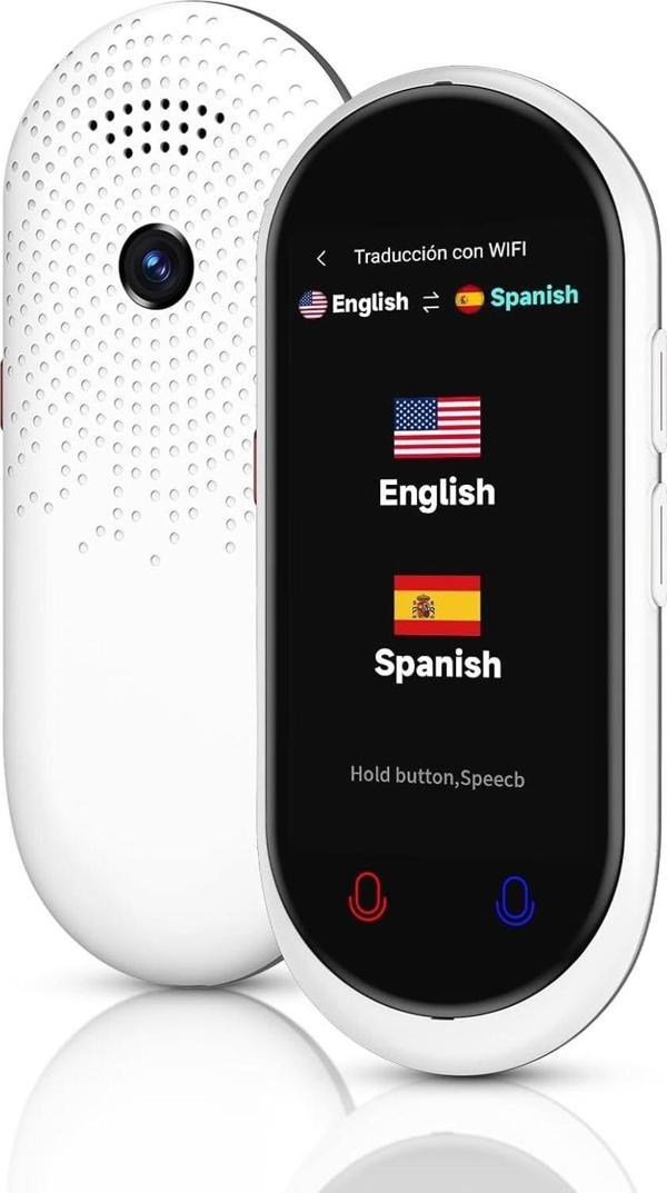 HASLED  5 Yönlü Taşınabilir Tercüman WiFi Gerektirmez 138 Dil - Beyaz - Image 1