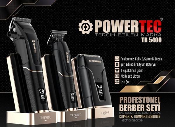 Powertec TR-5400 3 Lü Saç Sakal Günlük Kesim Makinesi - Image 1