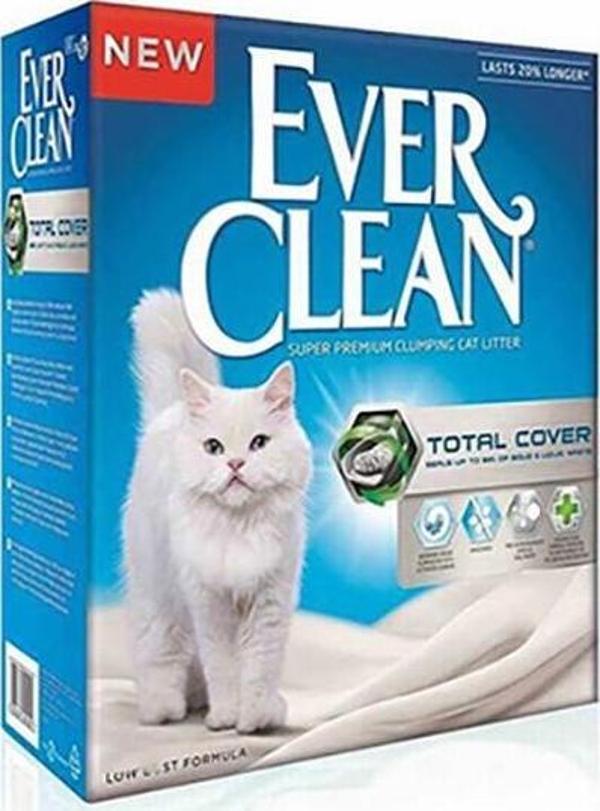 Ever Clean Total Cover Kokusuz Topaklanan Kedi Kumu 2x10 Lt - Image 1
