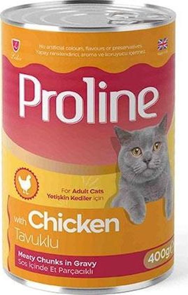 Proline Tavuklu Sos İçinde Gravy Yetişkin Kedi Konservesi 24 Adet 400 Gr - Image 1