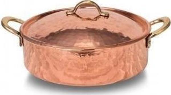 Turna Bakır Karnıyarık Tencere 2 No 18 Cm El Dövme Kırmızı Turna8158-1 - Image 1