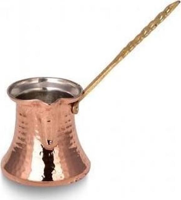 Turna Bakır Kervan Cezve 3 No İnce 3 Fincan Makine Dövme Kırmızı Turna1215-1 - Image 1
