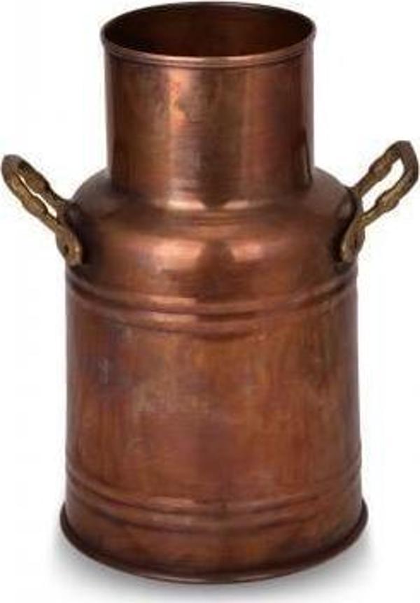 Turna Bakır Armağan Vazo 18 Cm Düz Oksit Turna2603-3 - Image 1