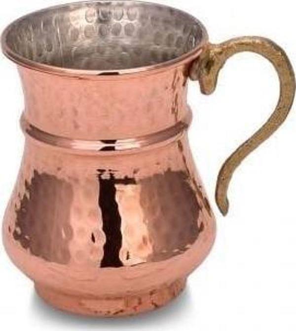 Turna Bakır Kordonlu Maşrapa Makine Dövme 250 Ml Kırmızı Turna0488-1 - Image 1