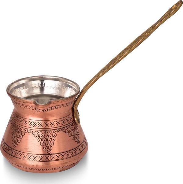 Turna Bakır Külhan Cezve 3 No 7 Fincan Zımba İşleme Skoç Turna1261-4 - Image 1