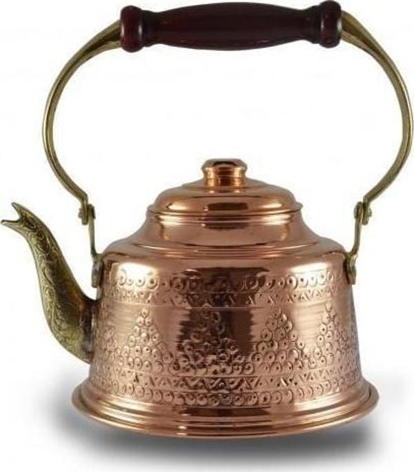 Turna Bakır Maraş Demlik Zımba İşleme Kırmızı Turna1960-1 - Image 1