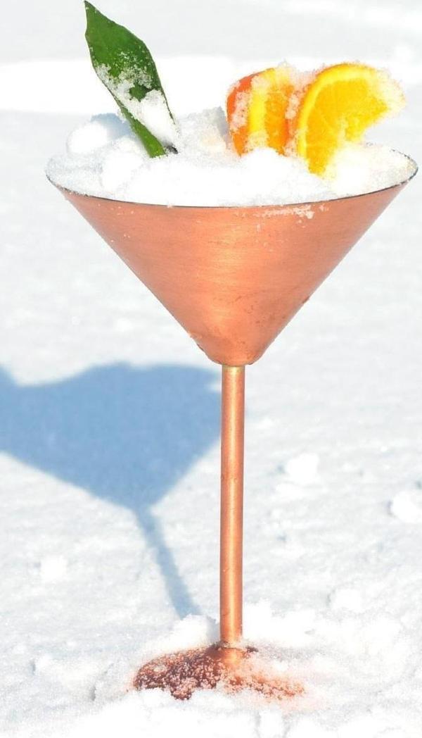 Turna Bakır Martini Kadeh Düz 250 Ml Skoç Turna0459-4 - Image 1