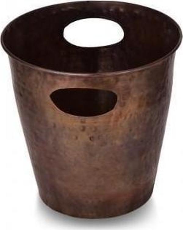 Turna Bakır Mercan Buz Kovası 24 Cm El Dövme Oksit Turna2552-3 - Image 1