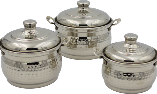 Turna Bakır Mini Güveç Tencere 3'lü Takım El Dövme Nikel Turna8184-2 - Image 1