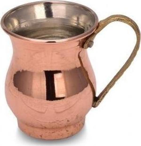 Turna Bakır Mini Zemzem Maşrapa Düz 100 Ml Kırmızı Turna0496-1 - Image 1