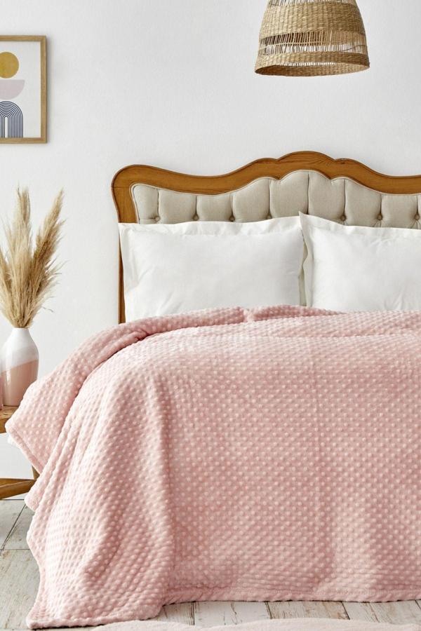 Karaca Home Alice Pudra Çift Kişilik Tomurcuk Wellsoft Battaniye - Image 1