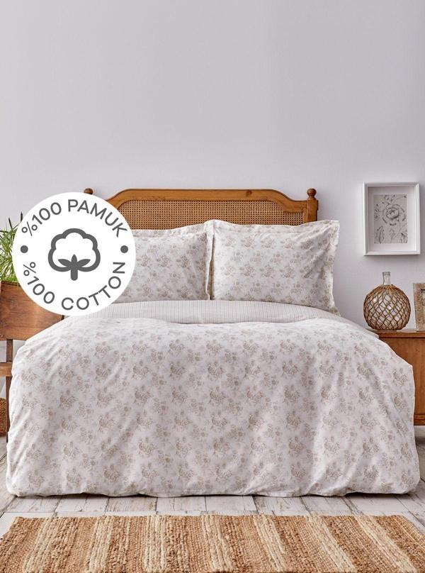 Karaca Home Brave Gold %100 Pamuk Çift Kişilik Nevresim Takımı - Image 1