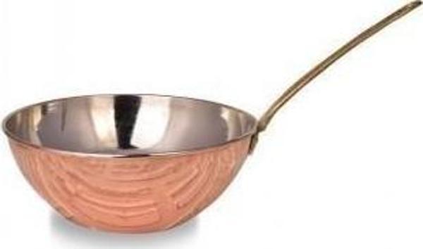 Turna Bakır Wok Tava 25 Cm Sadece Taban El Dövme Kırmızı Turna4800-1 - Image 1