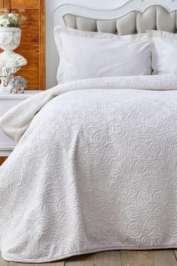 Karaca Home Scala Gri Çift Kişilik Embosy Battaniye - Image 1
