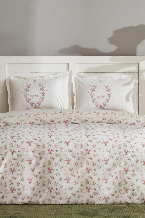 Karaca Home Sonya  %100 Pamuk Çift Kişilik Nevresim Takımı Bordo - Image 1