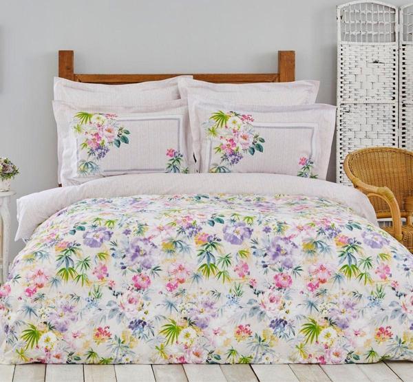 Karaca Home Vanty Mor Çift Kişilik %100 Pamuk Nevresim Takımı - Image 1